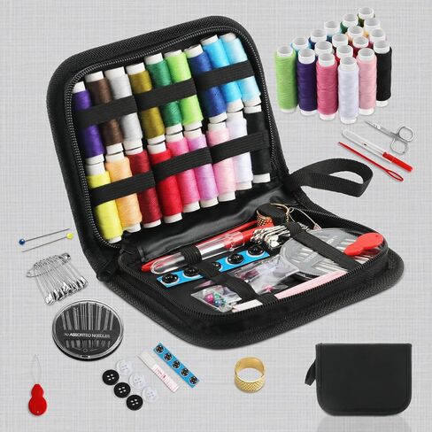 Sewing Kit Basic,with Case Portable Sewing Supplies for Home Traveler,Home,Travel,Emergency Including Scissors,Measure Tape,Needle Threader,Sewing Kit with Case in Saudi Arabia
