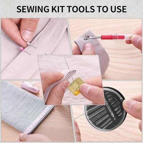 Sewing Kit Basic,with Case Portable Sewing Supplies for Home Traveler,Home,Travel,Emergency Including Scissors,Measure Tape,Needle Threader,Sewing Kit with Case in Saudi Arabia