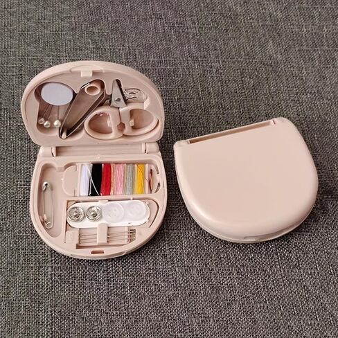 1pc Mini Sewing Kit - Cute and Convenient Small Needle Bag, Button Mini Scissors Thread - for Home Sewing - for Beginners & Crafters,Pink in Saudi Arabia