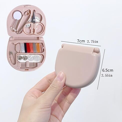 1pc Mini Sewing Kit - Cute and Convenient Small Needle Bag, Button Mini Scissors Thread - for Home Sewing - for Beginners & Crafters,Pink in Saudi Arabia