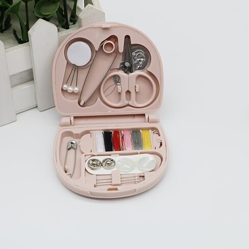 1pc Mini Sewing Kit - Cute and Convenient Small Needle Bag, Button Mini Scissors Thread - for Home Sewing - for Beginners & Crafters,Pink in Saudi Arabia