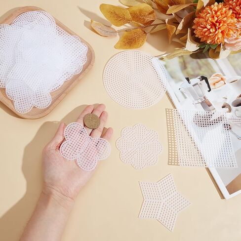CRAFTYMELODY 28Pcs Mesh Plastic Canvas Sheets kit 7 Styles Mesh Canvas Sheets Butterflies Hearts Flower Star Blank Needlepoint Canvases Kit for Embroidery Knit and Crochet DIY Craft Projects in Saudi Arabia