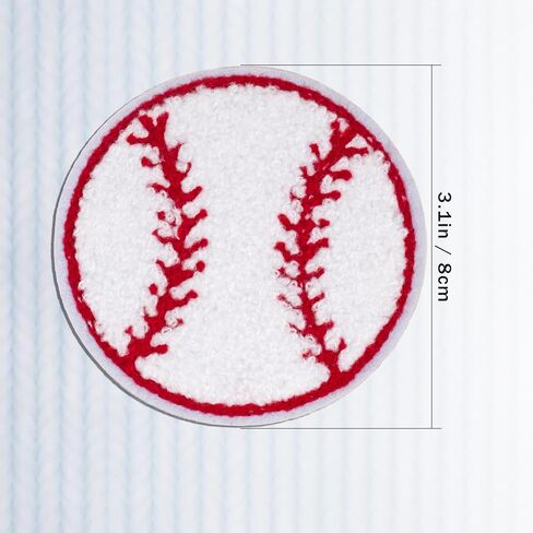 10 قطع من رقع البيسبول Vouchmind للكي، تصميم بيسبول مطرز للقبعات والسترات والجينز والحقائب - رقع بيسبول ذاتية اللصق ومخيطة للديكور والإصلاح in Kuwait