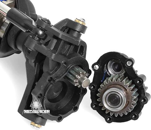 REDSPIDER 1/10 RC Axles Complete Nylon Front Rear Portal Axle with Differential Lock Kit and Servo Mounts for 1/10 RC Car Crawler TRX-4 Defender Bronco TRX4 Chassis DIY Upgrade Parts (Front+Behind) in Saudi Arabia