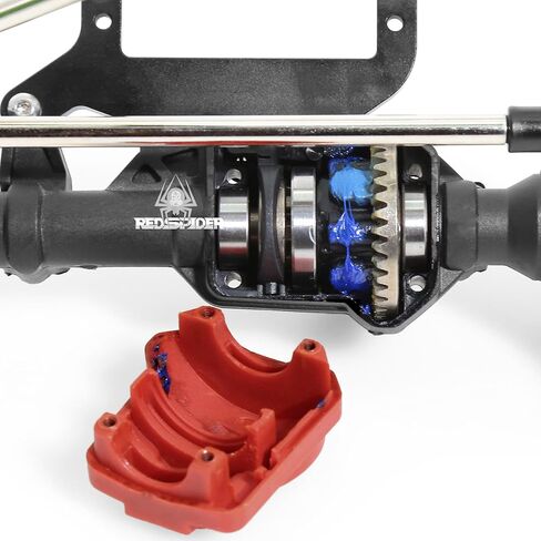 REDSPIDER 1/10 RC Axles Complete Nylon Front Rear Portal Axle with Differential Lock Kit and Servo Mounts for 1/10 RC Car Crawler TRX-4 Defender Bronco TRX4 Chassis DIY Upgrade Parts (Front+Behind) in Saudi Arabia