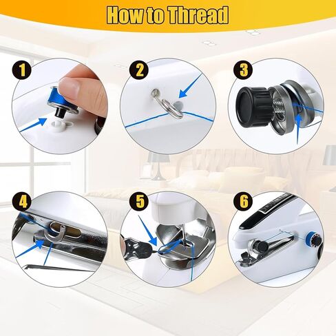 Handheld Sewing Machine for Beginners: Easy to Use Dual Speed Portable Mini Sewing Machine for Hemming, Adults, Home, Travel and DIY, White in Saudi Arabia