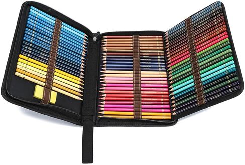 72 Slots Colored Pencil Case Pencil Holder Color pencil organizer Storage (Black) in Saudi Arabia