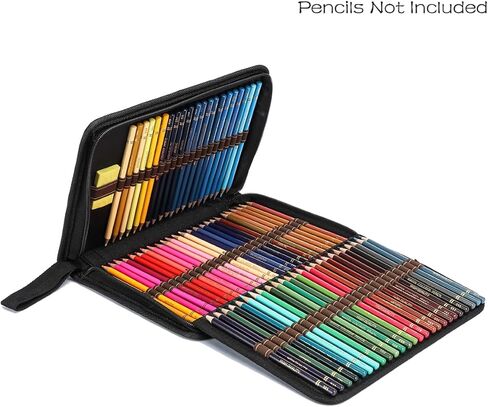 72 Slots Colored Pencil Case Pencil Holder Color pencil organizer Storage (Black) in Saudi Arabia