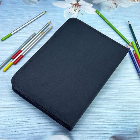 72 Slots Colored Pencil Case Pencil Holder Color pencil organizer Storage (Black) in Saudi Arabia