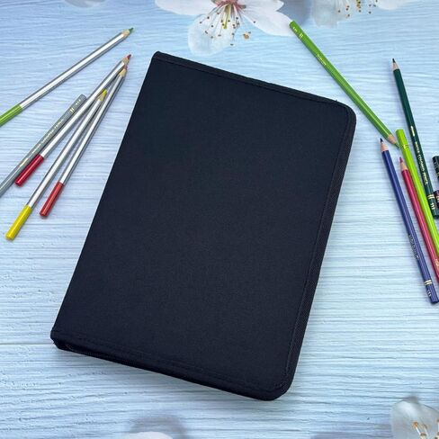 72 Slots Colored Pencil Case Pencil Holder Color pencil organizer Storage (Black) in Saudi Arabia
