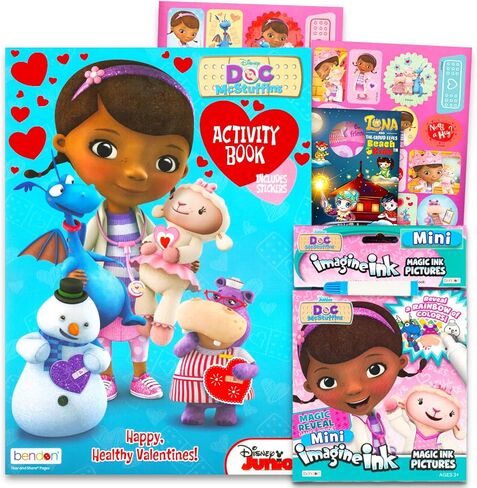 مجموعة كتب التلوين والأنشطة من Doc McStuffins - حزمة مع صفحات تلوين للأطفال، وكتاب حبر تخيلي خالٍ من الفوضى، والمزيد | كتب الأنشطة من دوك ماكستافينز للفتيات in Kuwait