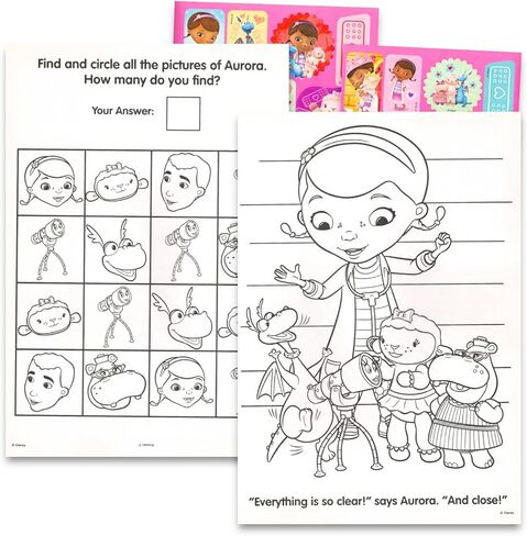 مجموعة كتب التلوين والأنشطة من Doc McStuffins - حزمة مع صفحات تلوين للأطفال، وكتاب حبر تخيلي خالٍ من الفوضى، والمزيد | كتب الأنشطة من دوك ماكستافينز للفتيات in Kuwait