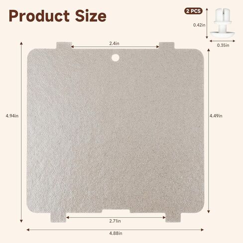 Microwave Waveguide Cover Insulation Cover Mica Sheet Compatible with LG Microwave Replace#: MCK69074904 WB03X27704 in Kuwait