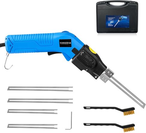 Toemics Electric Hot Knife Foam Cutter – 200W Styrofoam Cutting Tool, 4 Adjustable 50-500°C Blades for Polystyrene, Sponge, Crafts, and Insulation (Blue) in Saudi Arabia