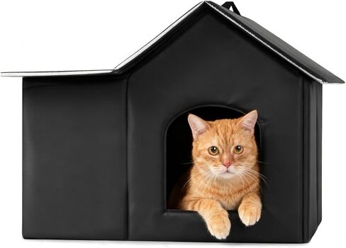 Weatherproof Insulated Outdoor Cat Shelter,Leak-Proof Base, Effortless Assembly, Cozy Haven for Stray/Outdoor Cats in Saudi Arabia