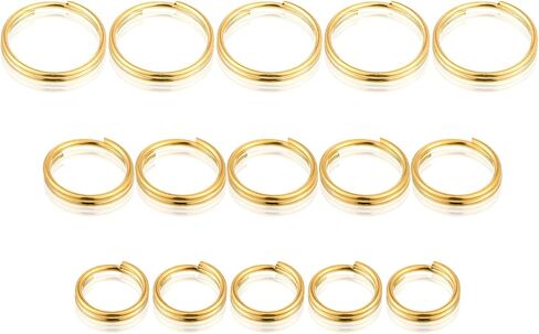 Titanium Key Ring 10/12/14mm Small Keychain Rings Jump Rings for Necklaces, Keys, Jewelry Attachment(15Pcs) in Saudi Arabia
