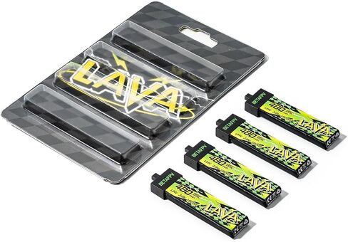 BETAFPV 4pcs Lava II 1S 480mAh Battery 3.8V 95C LiHV Battery with BT2.0 Connector Compatible with 1-2S Tiny Whoop Drone Quadcopter Like Air75, Meteor75 Pro, Cetus Pro, Cetus X Brushless Drones in Saudi Arabia