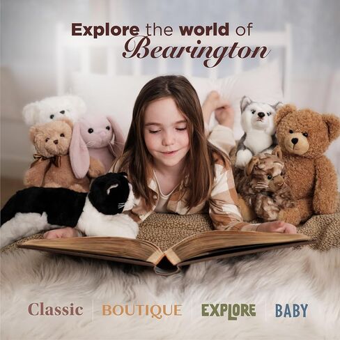 Bearington Hugh Loves You Elephant Stuffed Animal - 13" Cuddly Valentines Stuffed Animal with Soft Grey Fur and Heart Details - Adorable Elephant Valentines Day Gift for Kids, Babies, and Loved Ones in Saudi Arabia
