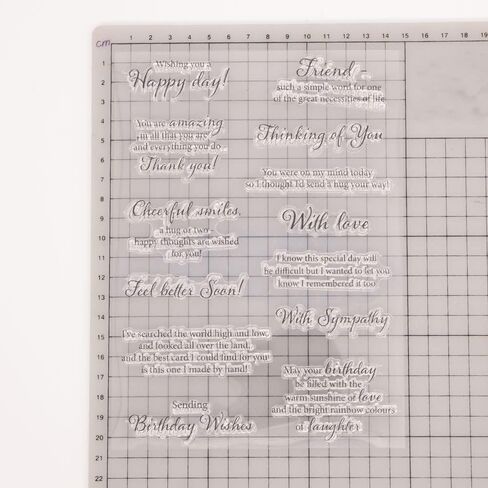 LZBRDY 5.7 by 8.3 Inch Happy Day Friend Thinking of You with Love Sympathy Wishes Words Clear Stamps for Card Making and Scrapbooking in Saudi Arabia