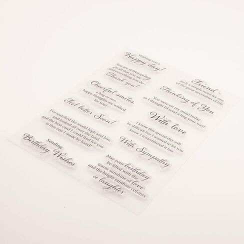 LZBRDY 5.7 by 8.3 Inch Happy Day Friend Thinking of You with Love Sympathy Wishes Words Clear Stamps for Card Making and Scrapbooking in Saudi Arabia