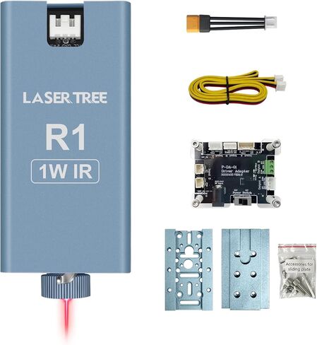 LASER TREE 1064nm Infrared Laser Module, 1W (1000mW) Output Power Laser Engraving Module for Engraving on Metal, Acrylic, Plastic - Ideal for Jewelry, Gift Making, Class4 in Kuwait