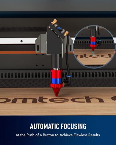 OMTech 60W CO2 Laser Engraver، آلة نقش بالليزر 20x28 بوصة مع التركيز التلقائي Autolift 4 Way Pass Air Assist مضخة مياه، آلة قطع الليزر التجارية للحفر للخشب والزجاج والأكريليك المزيد in Kuwait