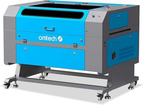 OMTech 60W CO2 Laser Engraver، آلة نقش بالليزر 20x28 بوصة مع التركيز التلقائي Autolift 4 Way Pass Air Assist مضخة مياه، آلة قطع الليزر التجارية للحفر للخشب والزجاج والأكريليك المزيد in Kuwait