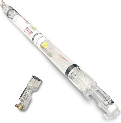 PRESIONQI 80W CO2 Laser Tube, 80-100W Glass Laser Tube for CO2 Laser Engraving and Cutting Machine, Length 1250mm Dia.80mm with Metal Head (80-100W) in Kuwait