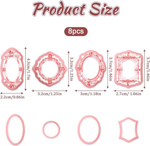 12 Pcs Clay Cutters Set, Vintage Frame Polymer Clay Cutters Boho Earring Molds, Polymer Clay Earring Tools Polymer Clay Kit for DIY Tools Jewelry Earrings Making in Saudi Arabia