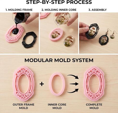 12 Pcs Clay Cutters Set, Vintage Frame Polymer Clay Cutters Boho Earring Molds, Polymer Clay Earring Tools Polymer Clay Kit for DIY Tools Jewelry Earrings Making in Saudi Arabia