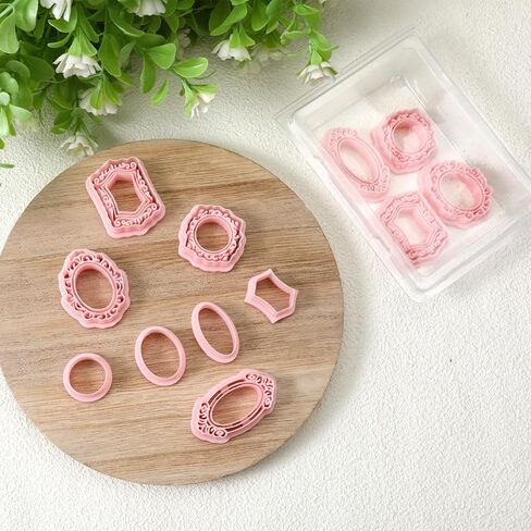 12 Pcs Clay Cutters Set, Vintage Frame Polymer Clay Cutters Boho Earring Molds, Polymer Clay Earring Tools Polymer Clay Kit for DIY Tools Jewelry Earrings Making in Saudi Arabia