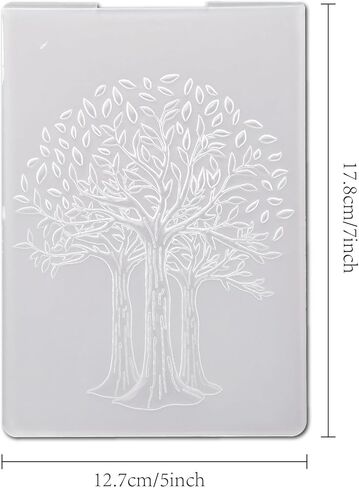 Arbuya 3D Trees Plastic Embossing Folders for Card Making or JournalingTree Background Embossing Folder for Gift Tag Paper Crafting Home Decoration 5"x7" in Saudi Arabia