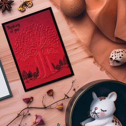 Arbuya 3D Trees Plastic Embossing Folders for Card Making or JournalingTree Background Embossing Folder for Gift Tag Paper Crafting Home Decoration 5"x7" in Saudi Arabia