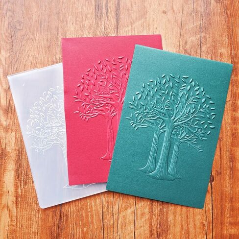 Arbuya 3D Trees Plastic Embossing Folders for Card Making or JournalingTree Background Embossing Folder for Gift Tag Paper Crafting Home Decoration 5"x7" in Saudi Arabia