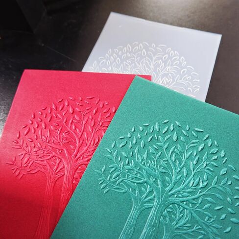 Arbuya 3D Trees Plastic Embossing Folders for Card Making or JournalingTree Background Embossing Folder for Gift Tag Paper Crafting Home Decoration 5"x7" in Saudi Arabia