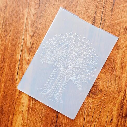 Arbuya 3D Trees Plastic Embossing Folders for Card Making or JournalingTree Background Embossing Folder for Gift Tag Paper Crafting Home Decoration 5"x7" in Saudi Arabia