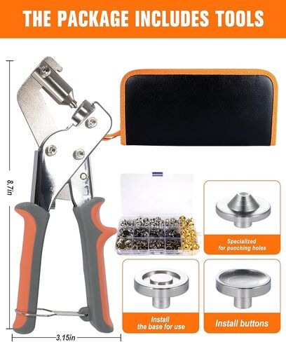 HFDSXS Heavy Duty Snap Fastener Tool, Snap Setter Tool with 380 Pcs（100 Sets 4 Color Boat Cover Snaps, Snap Repair Kit, Repairing Boat Covers, Canvas, Tarps, Fabric in Kuwait