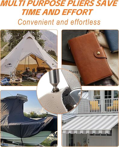 HFDSXS Heavy Duty Snap Fastener Tool, Snap Setter Tool with 380 Pcs（100 Sets 4 Color Boat Cover Snaps, Snap Repair Kit, Repairing Boat Covers, Canvas, Tarps, Fabric in Kuwait