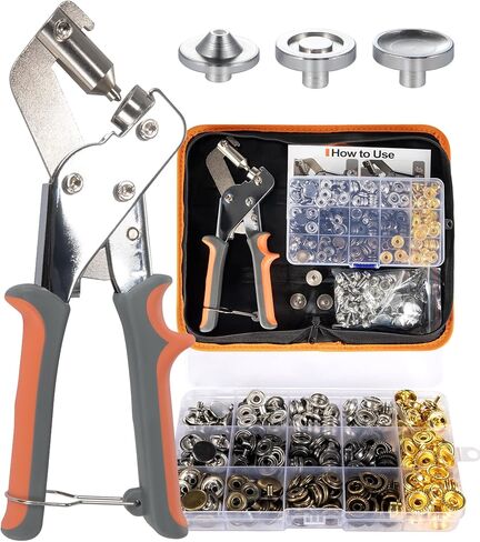 HFDSXS Heavy Duty Snap Fastener Tool, Snap Setter Tool with 380 Pcs（100 Sets 4 Color Boat Cover Snaps, Snap Repair Kit, Repairing Boat Covers, Canvas, Tarps, Fabric in Kuwait