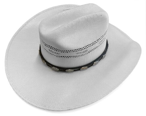 Horsehair Leather Hat Band with Silver Conchos in Saudi Arabia
