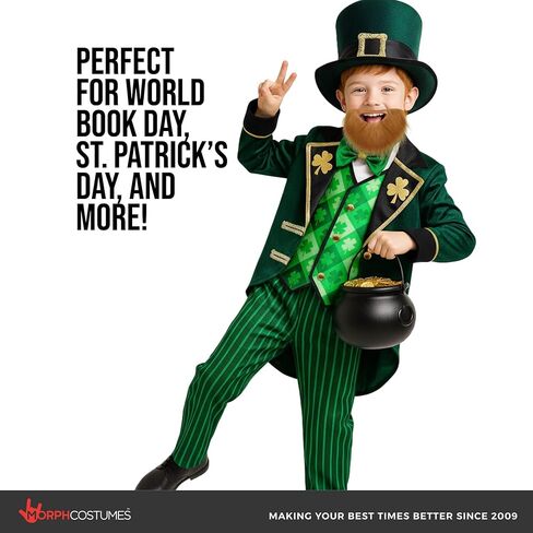 Morph Leprechaun Costume Kids Boy, Boys Leprechaun Costume, St Patricks Day Costumes Kids, Full St Patricks Outfit Boys in Saudi Arabia