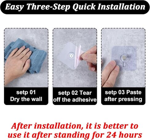 12Pcs Adhesive Wall Hooks Drill Free, Plastic Picture Hangers Without Nails, Nail Free Wall Hangers Clear Foamboard Hanger No Nail Picture Hanging Hook for Kitchen in Saudi Arabia