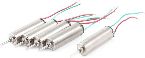 uxcell 5pcs 1.5-3.3V 66000RPM Coreless Micro DC Motor, 4 x 12mm for Airplane Model in Saudi Arabia