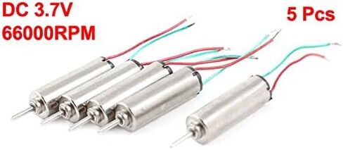 uxcell 5pcs 1.5-3.3V 66000RPM Coreless Micro DC Motor, 4 x 12mm for Airplane Model in Saudi Arabia