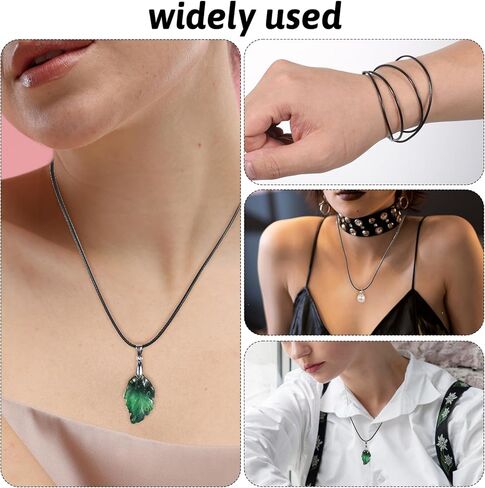 6 Pcs Black Cord Necklace, Braided Leather Necklaces, Leather Necklace Cord with Clasp for Men Women, 16 18 20 22 24 32 Inches for Pendant Rope Chain, DIY Jewelry Making in Saudi Arabia