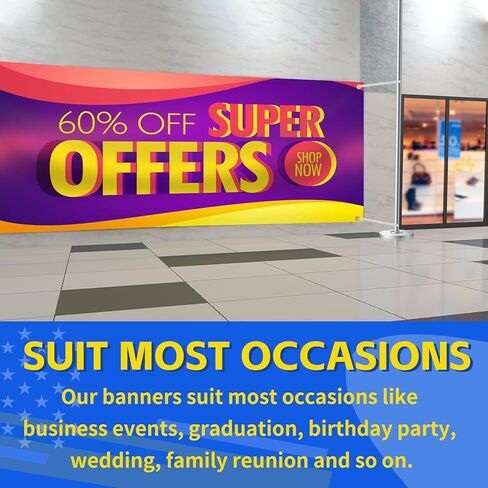 Custom Banner, Personalized 13oz Vinyl Banners and Signs Printing Indoor or Outdoor, Backdrop Customize for Business Graduation and Birthday, with Logo, Image and Text in Kuwait