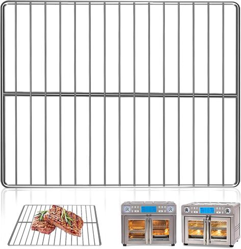Air Fryer Wire Rack for Emeril Lagasse 26 QT Extra Large Air Fryer, 12.5''*11.5'' Stainless Steel Air Fryer Accessories Roasting Steamer Grill Racks in Saudi Arabia