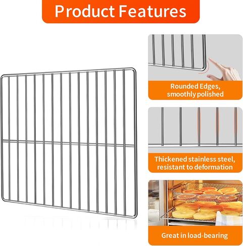 Air Fryer Wire Rack for Emeril Lagasse 26 QT Extra Large Air Fryer, 12.5''*11.5'' Stainless Steel Air Fryer Accessories Roasting Steamer Grill Racks in Saudi Arabia
