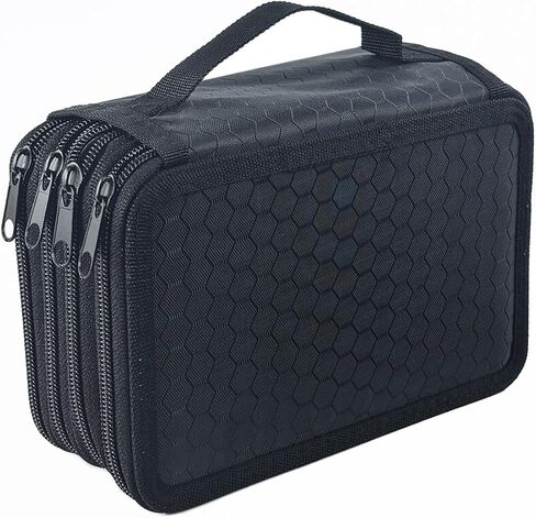 YOUNGCOL 72 Slots Colored Pencil Case Pencil Holder Color pencil organizer Storage (Black) in Saudi Arabia