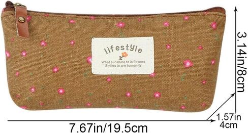 Pencil Box Lovely Pastoral Floral Pencil Case Stationery Bag Canvas in Saudi Arabia
